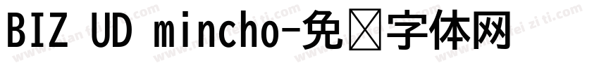 BIZ UD mincho字体转换